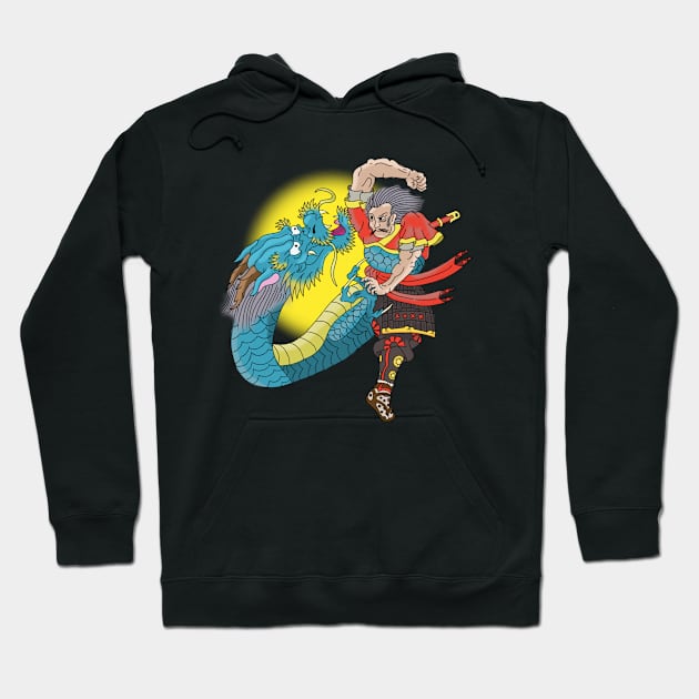 Dragon fighter Hoodie by lizajambalaya